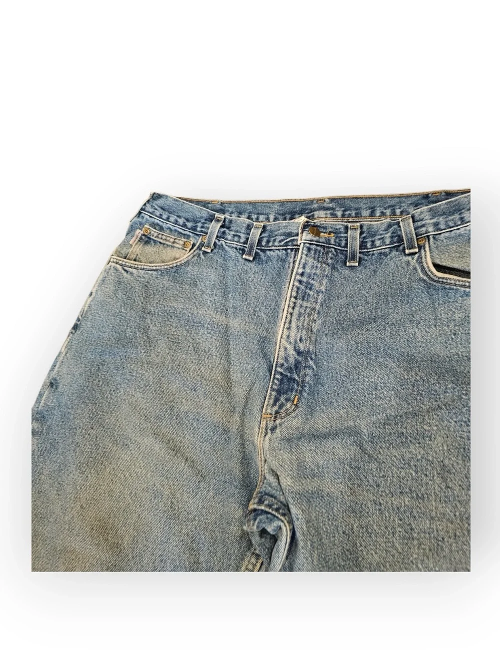 Carhartt B172 DST Flannel Lined Relaxed Fit Denim Jeans 44x30 Workwear Vintage
